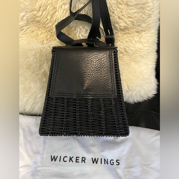 Wicker Wings Black Tall Tixing Backpack (Genuine Leather & Rattan) - Picture 3 of 16